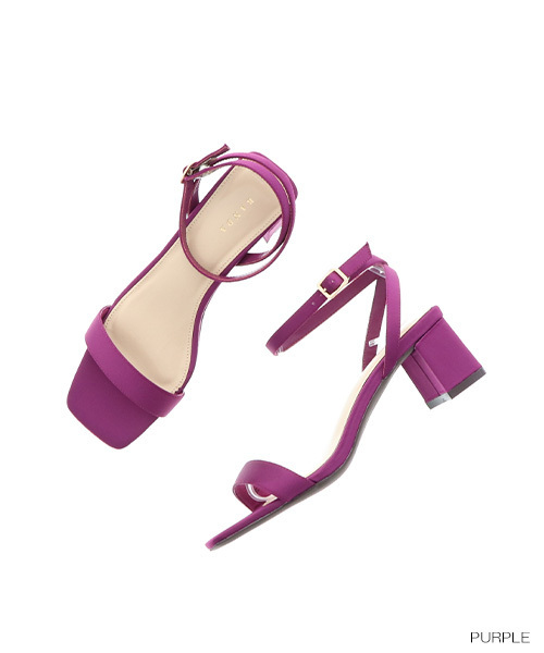 RANDA（ランダ）の「スクエアトゥストラップサンダル（サンダル・レディース・ブラック/ベージュ/パープル/ピンク/ドット・S/M/L/LL）」の9枚目の写真