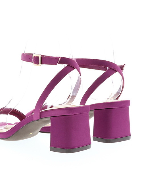 RANDA（ランダ）の「スクエアトゥストラップサンダル（サンダル・レディース・ブラック/ベージュ/パープル/ピンク/ドット・S/M/L/LL）」の6枚目の写真