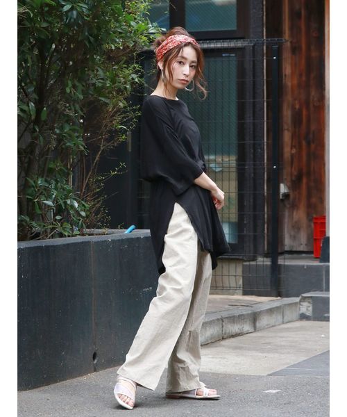 Ungrid（アングリッド）の「ベルトコンビルーズTee（Tシャツ/カットソー・レディース・オフホワイト/ブラック/オリーブ・FREE）」の10枚目の写真