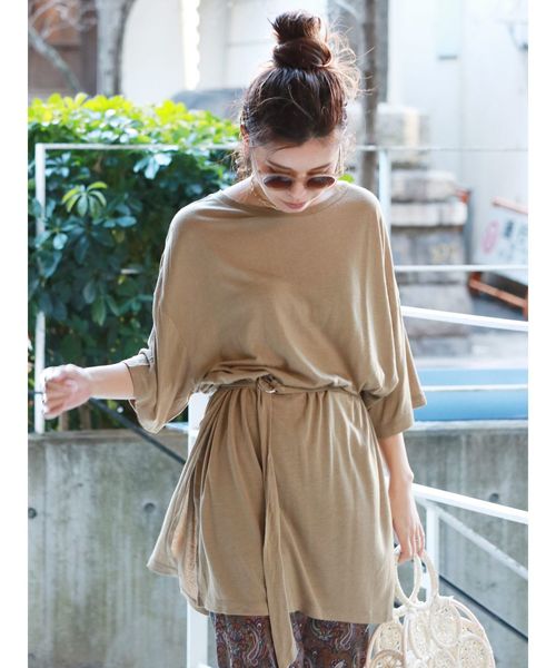 Ungrid（アングリッド）の「ベルトコンビルーズTee（Tシャツ/カットソー・レディース・オフホワイト/ブラック/オリーブ・FREE）」の20枚目の写真