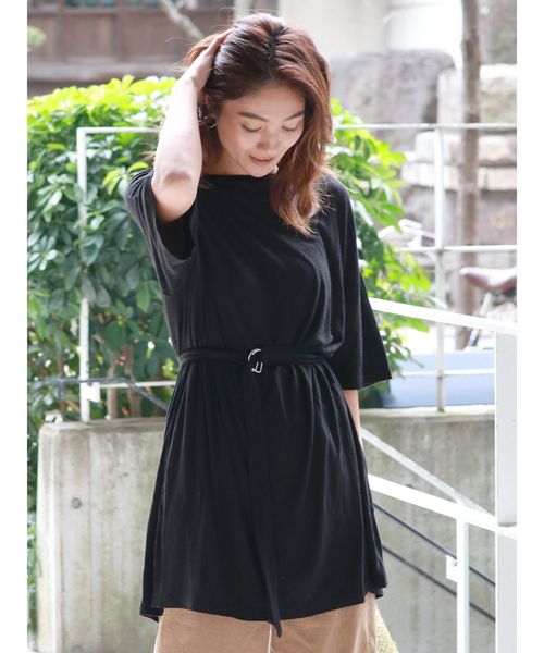 Ungrid（アングリッド）の「ベルトコンビルーズTee（Tシャツ/カットソー・レディース・オフホワイト/ブラック/オリーブ・FREE）」の8枚目の写真