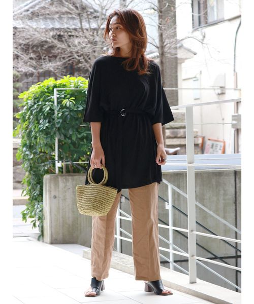 Ungrid（アングリッド）の「ベルトコンビルーズTee（Tシャツ/カットソー・レディース・オフホワイト/ブラック/オリーブ・FREE）」の12枚目の写真