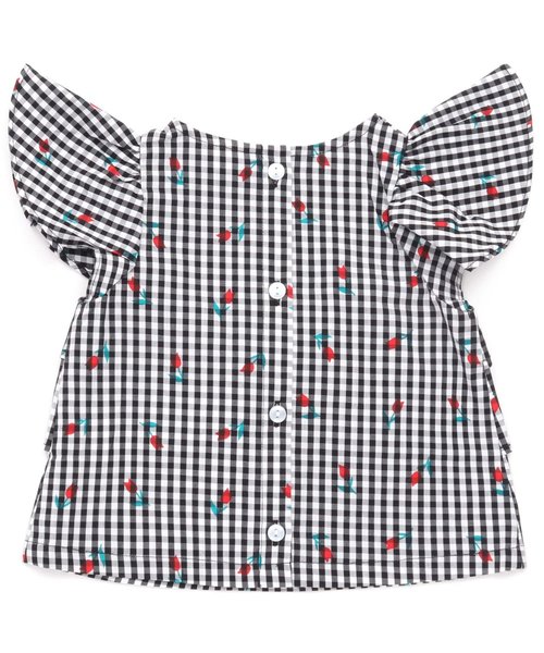 apres les cours（アプレレクール）の「チェック＆ストライプフリルチュニック（チュニック・キッズ・ストライプ/チェック・90/100/110/120/80/130/140）」の6枚目の写真