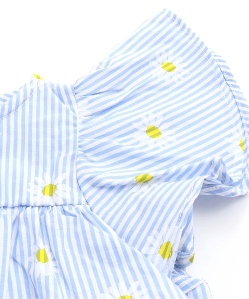 apres les cours（アプレレクール）の「チェック＆ストライプフリルチュニック（チュニック・キッズ・ストライプ/チェック・90/100/110/120/80/130/140）」の9枚目の写真