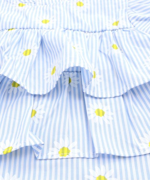 apres les cours（アプレレクール）の「チェック＆ストライプフリルチュニック（チュニック・キッズ・ストライプ/チェック・90/100/110/120/80/130/140）」の10枚目の写真