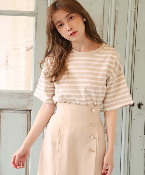 one after another NICE CLAUP(ワンアフターアナザーナイスクラップ)の「いろいろボタン変形ミニスカート(スカート・レディース・ブラック/パープル/アイボリー/チェック・FREE)」の12枚目の写真