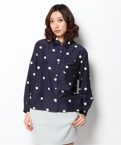 Ray BEAMS（レイビームス）の「○Ray BEAMS / コインドット プリントシャツ（シャツ/ブラウス・レディース・オフホワイト/レッド/ネイビー・ONE SIZE）」の3枚目の写真