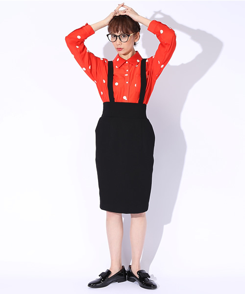 Ray BEAMS（レイビームス）の「○Ray BEAMS / コインドット プリントシャツ（シャツ/ブラウス・レディース・オフホワイト/レッド/ネイビー・ONE SIZE）」の8枚目の写真