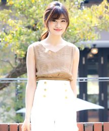 KOBE LETTUCE | 楊柳ウエストシャーリングノースリーブブラウス【セットアップOK】(シャツ/ブラウス)