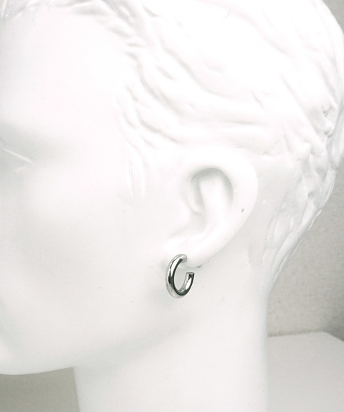 SBG(エスビー)の「SBG フープスタッドピアス(ピアス(両耳用)・メンズ・シルバー/ゴールド/ブラック・#1/#2/#3/#4/#5/#7/#8)」の13枚目の写真