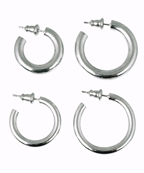 SBG(エスビー)の「SBG フープスタッドピアス(ピアス(両耳用)・メンズ・シルバー/ゴールド/ブラック・#1/#2/#3/#4/#5/#7/#8)」の15枚目の写真