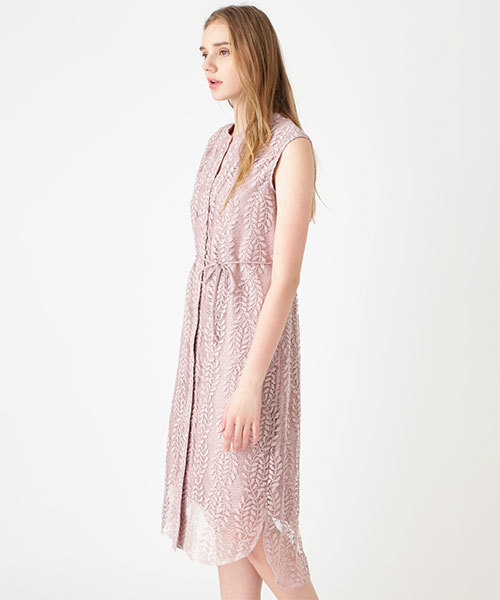 JILL STUART（ジルスチュアート）の「[WEB限定商品]リーフエンブロイダリードレス（ワンピース・レディース・ピンク/ブルー・2/4）」の5枚目の写真