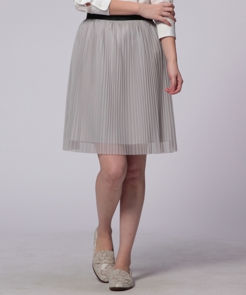 UNITED ARROWS（ユナイテッドアローズ）の「UAW PE プリーツスカート ◆（スカート・レディース・ブラック/ライトグレー・36/38）」の2枚目の写真