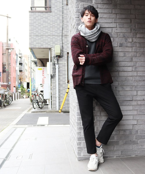 WEB限定 別注 7G ショールカラー 霜降り ニットカーディガン