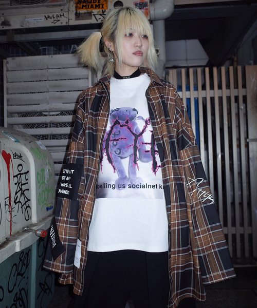 rovtski（ロフトスキー）の「【ビッグシルエット】2019 AUTUMN CHECKLONG ZIP SHIRT F/オーバーサイズ チェックロングZIPシャツ（シャツ/ブラウス・レディース・ブラウン系その他/イエロー系その他/レッド系その他/ブラック系その他・FREE）」の3枚目の写真