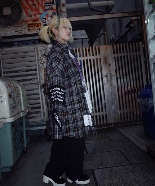 rovtski（ロフトスキー）の「【ビッグシルエット】2019 AUTUMN CHECKLONG ZIP SHIRT F/オーバーサイズ チェックロングZIPシャツ（シャツ/ブラウス・レディース・ブラウン系その他/イエロー系その他/レッド系その他/ブラック系その他・FREE）」の11枚目の写真
