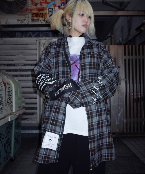 rovtski（ロフトスキー）の「【ビッグシルエット】2019 AUTUMN CHECKLONG ZIP SHIRT F/オーバーサイズ チェックロングZIPシャツ（シャツ/ブラウス・レディース・ブラウン系その他/イエロー系その他/レッド系その他/ブラック系その他・FREE）」の19枚目の写真