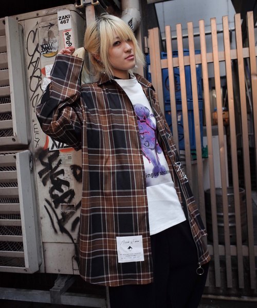 rovtski（ロフトスキー）の「【ビッグシルエット】2019 AUTUMN CHECKLONG ZIP SHIRT F/オーバーサイズ チェックロングZIPシャツ（シャツ/ブラウス・レディース・ブラウン系その他/イエロー系その他/レッド系その他/ブラック系その他・FREE）」の16枚目の写真