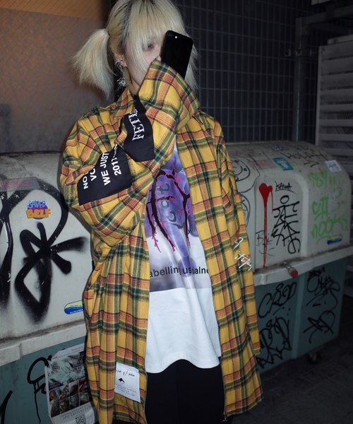 rovtski（ロフトスキー）の「【ビッグシルエット】2019 AUTUMN CHECKLONG ZIP SHIRT F/オーバーサイズ チェックロングZIPシャツ（シャツ/ブラウス・レディース・ブラウン系その他/イエロー系その他/レッド系その他/ブラック系その他・FREE）」の13枚目の写真