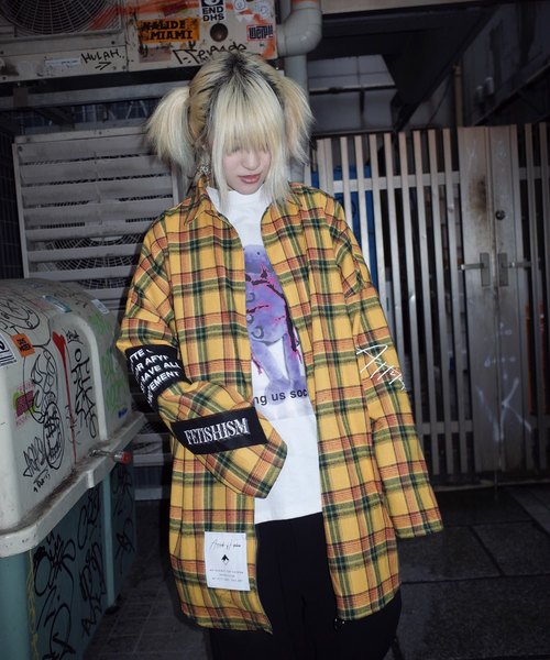 rovtski（ロフトスキー）の「【ビッグシルエット】2019 AUTUMN CHECKLONG ZIP SHIRT F/オーバーサイズ チェックロングZIPシャツ（シャツ/ブラウス・レディース・ブラウン系その他/イエロー系その他/レッド系その他/ブラック系その他・FREE）」の17枚目の写真