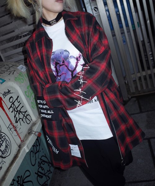 rovtski（ロフトスキー）の「【ビッグシルエット】2019 AUTUMN CHECKLONG ZIP SHIRT F/オーバーサイズ チェックロングZIPシャツ（シャツ/ブラウス・レディース・ブラウン系その他/イエロー系その他/レッド系その他/ブラック系その他・FREE）」の21枚目の写真