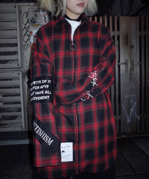 rovtski（ロフトスキー）の「【ビッグシルエット】2019 AUTUMN CHECKLONG ZIP SHIRT F/オーバーサイズ チェックロングZIPシャツ（シャツ/ブラウス・レディース・ブラウン系その他/イエロー系その他/レッド系その他/ブラック系その他・FREE）」の14枚目の写真