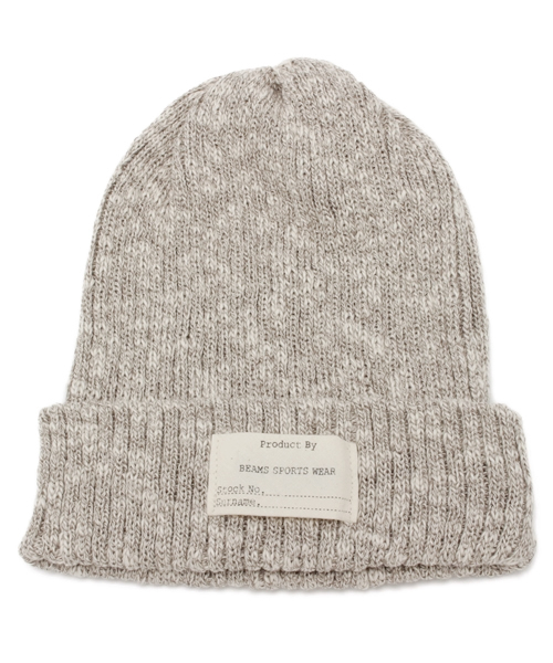 BEAMS（ビームス）の「BEAMS / コットン×リネン 杢スラブ ワッチキャップ（ニットキャップ/ビーニー・メンズ・ライトグレー/チャコールグレー/ベージュ/ネイビー・ONE SIZE）」の4枚目の写真