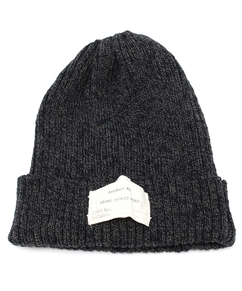 BEAMS（ビームス）の「BEAMS / コットン×リネン 杢スラブ ワッチキャップ（ニットキャップ/ビーニー・メンズ・ライトグレー/チャコールグレー/ベージュ/ネイビー・ONE SIZE）」の2枚目の写真