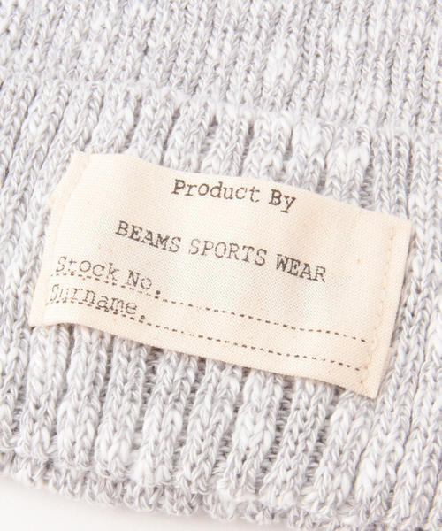 BEAMS（ビームス）の「BEAMS / コットン×リネン 杢スラブ ワッチキャップ（ニットキャップ/ビーニー・メンズ・ライトグレー/チャコールグレー/ベージュ/ネイビー・ONE SIZE）」の6枚目の写真