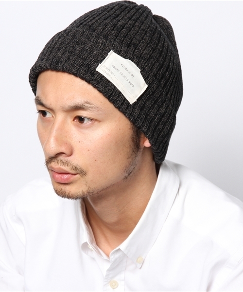 BEAMS（ビームス）の「BEAMS / コットン×リネン 杢スラブ ワッチキャップ（ニットキャップ/ビーニー・メンズ・ライトグレー/チャコールグレー/ベージュ/ネイビー・ONE SIZE）」の8枚目の写真