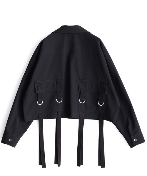 SHAREEF（シャリーフ）の「SHADOW STRIPE SHORT BLOUSON（ブルゾン・メンズ・ブラック/ラベンダー/オレンジ・1/2/3）」の5枚目の写真