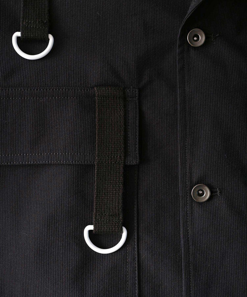 SHAREEF（シャリーフ）の「SHADOW STRIPE SHORT BLOUSON（ブルゾン・メンズ・ブラック/ラベンダー/オレンジ・1/2/3）」の8枚目の写真