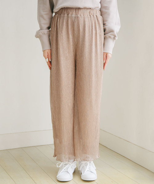 rectangle(レクタングル)の「ラメプリーツワイドパンツ(その他パンツ・レディース・ブラック/ピンク/ゴールド・FREE)」の13枚目の写真