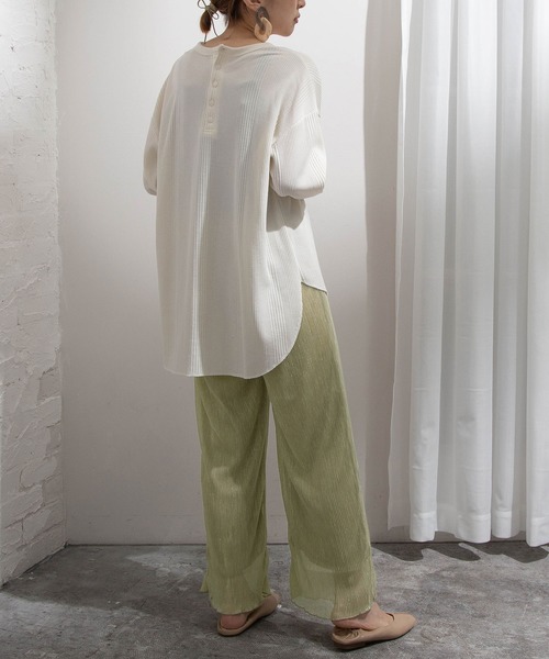 rectangle(レクタングル)の「ラメプリーツワイドパンツ(その他パンツ・レディース・ブラック/ピンク/ゴールド・FREE)」の5枚目の写真