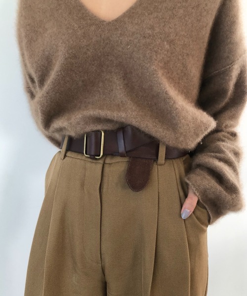 COW ファッション todayful ベルト Cowleather Gacha Belt シルバー