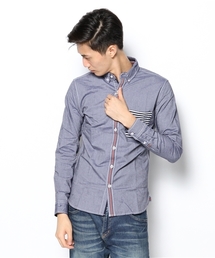 GIORDANO | [GIORDANO]ポケット切替オックスフォード長袖シャツ(シャツ/ブラウス)