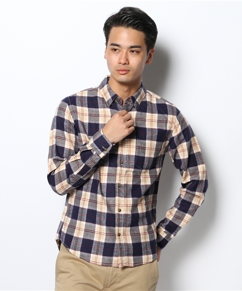 CIAOPANIC(チャオパニック)の「【Ciaopanic】ソフトキモウCHシャツLS(シャツ/ブラウス・メンズ・ホワイト/グレー/ブラック/ブルー/ネイビー/グリーン/イエロー/オレンジ/ベージュ/レッド/ベージュ系その他・SMALL/LARGE/MEDIUM)」の4枚目の写真