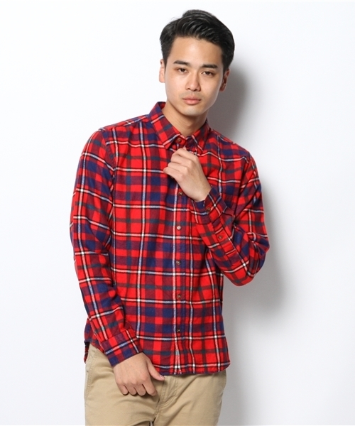 CIAOPANIC(チャオパニック)の「【Ciaopanic】ソフトキモウCHシャツLS(シャツ/ブラウス・メンズ・ホワイト/グレー/ブラック/ブルー/ネイビー/グリーン/イエロー/オレンジ/ベージュ/レッド/ベージュ系その他・SMALL/LARGE/MEDIUM)」の10枚目の写真