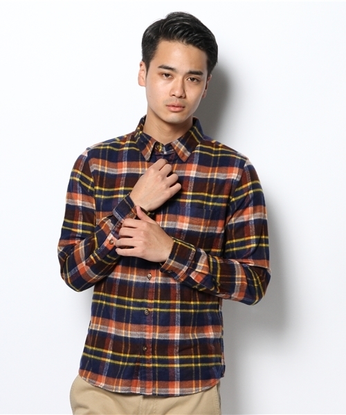 CIAOPANIC(チャオパニック)の「【Ciaopanic】ソフトキモウCHシャツLS(シャツ/ブラウス・メンズ・ホワイト/グレー/ブラック/ブルー/ネイビー/グリーン/イエロー/オレンジ/ベージュ/レッド/ベージュ系その他・SMALL/LARGE/MEDIUM)」の11枚目の写真