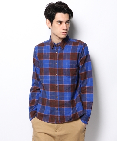 CIAOPANIC(チャオパニック)の「【Ciaopanic】ソフトキモウCHシャツLS(シャツ/ブラウス・メンズ・ホワイト/グレー/ブラック/ブルー/ネイビー/グリーン/イエロー/オレンジ/ベージュ/レッド/ベージュ系その他・SMALL/LARGE/MEDIUM)」の8枚目の写真