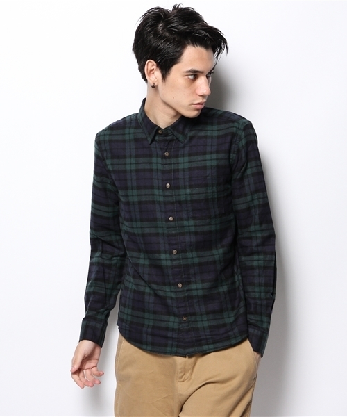 CIAOPANIC(チャオパニック)の「【Ciaopanic】ソフトキモウCHシャツLS(シャツ/ブラウス・メンズ・ホワイト/グレー/ブラック/ブルー/ネイビー/グリーン/イエロー/オレンジ/ベージュ/レッド/ベージュ系その他・SMALL/LARGE/MEDIUM)」の6枚目の写真