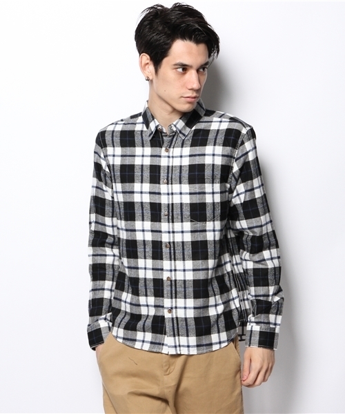 CIAOPANIC(チャオパニック)の「【Ciaopanic】ソフトキモウCHシャツLS(シャツ/ブラウス・メンズ・ホワイト/グレー/ブラック/ブルー/ネイビー/グリーン/イエロー/オレンジ/ベージュ/レッド/ベージュ系その他・SMALL/LARGE/MEDIUM)」の3枚目の写真