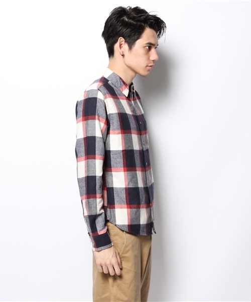 CIAOPANIC(チャオパニック)の「【Ciaopanic】ソフトキモウCHシャツLS(シャツ/ブラウス・メンズ・ホワイト/グレー/ブラック/ブルー/ネイビー/グリーン/イエロー/オレンジ/ベージュ/レッド/ベージュ系その他・SMALL/LARGE/MEDIUM)」の13枚目の写真