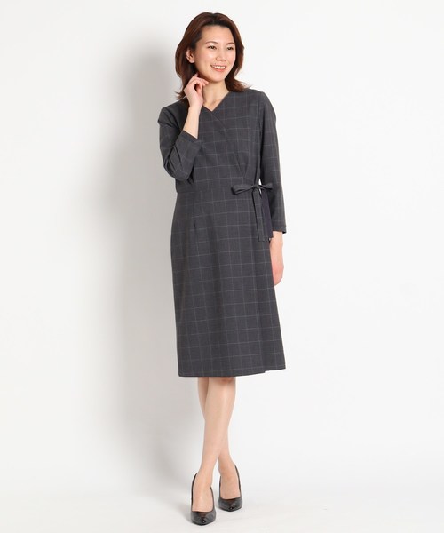 セール 洗える アンノビリア グレンチェックワンピース ワンピース Sunauna スーナウーナ のファッション通販 Zozotown