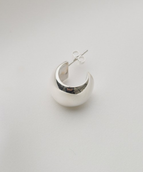 シルバー925 Silver シンプルフープピアス/ハンドメイド/軽研磨/両耳 シルバー925 Silver シンプルフープピアス/ハンドメイド/軽研磨