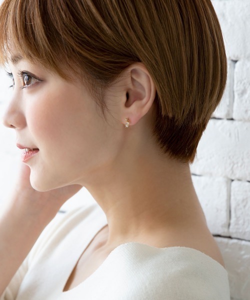 colleca la（コレカラ）の「ストーン配列ピアス（ピアス（両耳用）・レディース・A/B・ﾌﾘ-）」の3枚目の写真