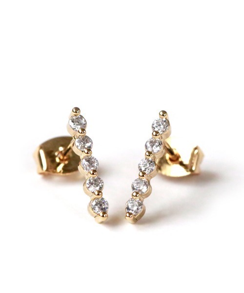 colleca la（コレカラ）の「ストーン配列ピアス（ピアス（両耳用）・レディース・A/B・ﾌﾘ-）」の5枚目の写真