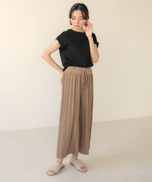 Bab(バブ)の「【WEB限定】カットプリーツリラックスパンツ(その他パンツ・レディース・チャコールグレー/ブラック/グレー/カーキ/キャメル・FREE)」の14枚目の写真