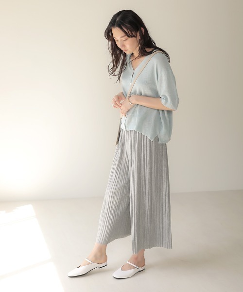 Bab(バブ)の「【WEB限定】カットプリーツリラックスパンツ(その他パンツ・レディース・チャコールグレー/ブラック/グレー/カーキ/キャメル・FREE)」の19枚目の写真