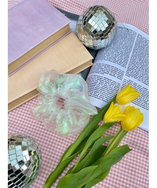 WC（ダブル シー）の「WC/オーロラシュシュ（シュシュ・レディース・ホワイト/ブルー/ライトパープル・FREE）」の9枚目の写真